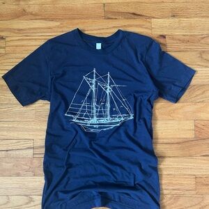 Navy Blue Provincetown Sailboat Tee